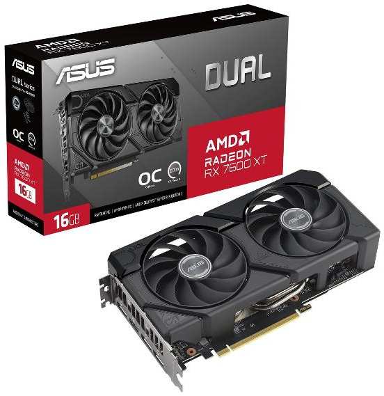 Видеокарта ASUS DUAL-RX7600XT-O16G /RX7600XTHDMIDP*316GD6 37244707328