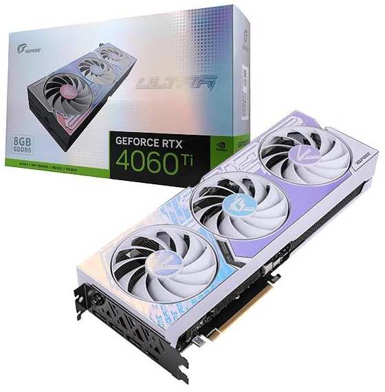 Видеокарта Colorful RTX 4060 Ti Ultra W OC 8GB-V 128-bit GDDR6 DPx3 H