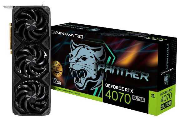 Видеокарта Gainward RTX4070 SUPER PANTHER OC 12GB GDDR6X 192bit 3xDP