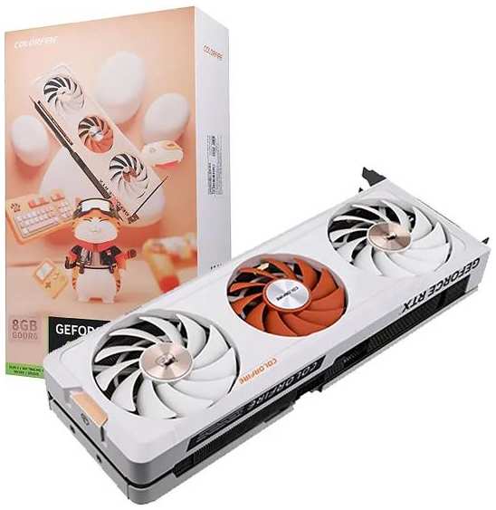 Видеокарта Colorful RTX4060Ti MEOW-ORG 8GB-V GDDR6 128bit 3xDP HDMI 3 37244707520