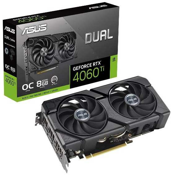 Видеокарта ASUS DUAL-RTX4060TI-O8G-EVO/RTX4060TIHDMIDP*38GD6 (90Y