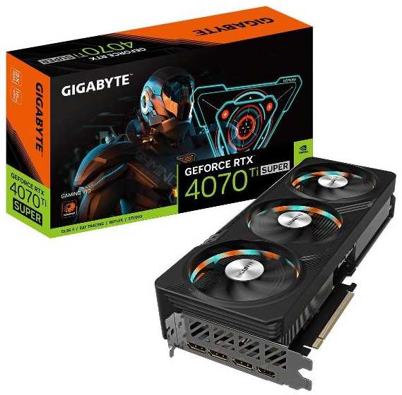 Видеокарта GIGABYTE RTX4070Ti SUPER GAMING 16GB GDDR6X 256bit 3xDP HD