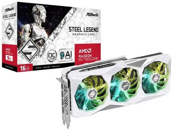 Видеокарта ASRock RX7900GRE STEEL LEGEND OC 16GB GDDR6 256bit 3xDP 37244707587