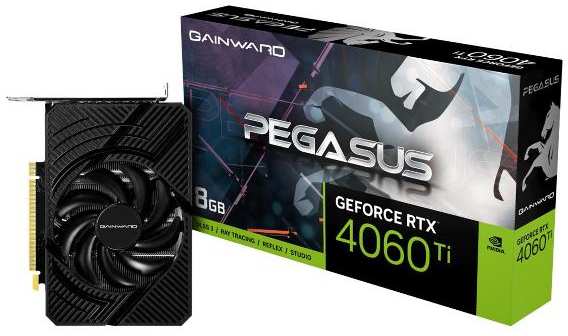 Видеокарта Gainward RTX4060Ti PEGASUS 8GB GDDR6 128bit 3-DP HDMI 37244707910