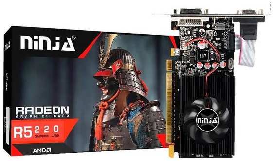 Видеокарта Ninja R5 220 (80SP) 1GB DDR3 64-bit DVI HDMI CRT 37244707976