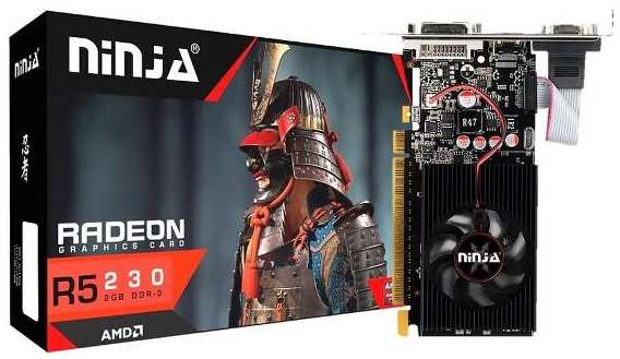 Видеокарта Ninja R5 230 (160SP) 1GB DDR3 64-bit DVI HDMI CRT