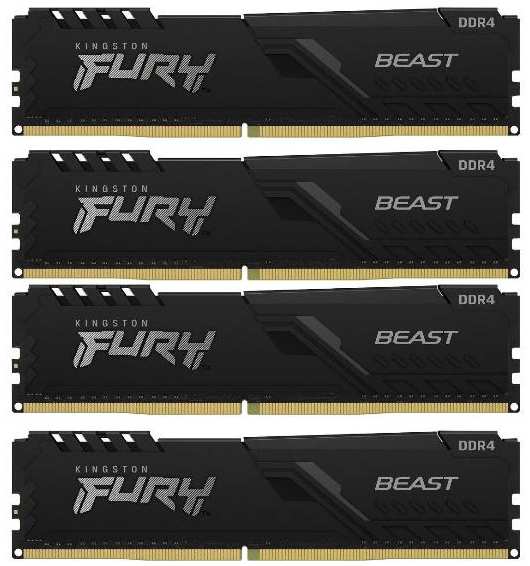 Оперативная память Kingston Fury Beast Black KF426C16BBK4/16 DDR4 -4x4GB 2666 37244716280