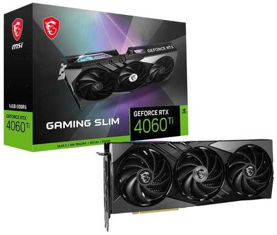 Видеокарта MSI GeForce RTX 4060 Ti GAMING SLIM 16G 37244718640