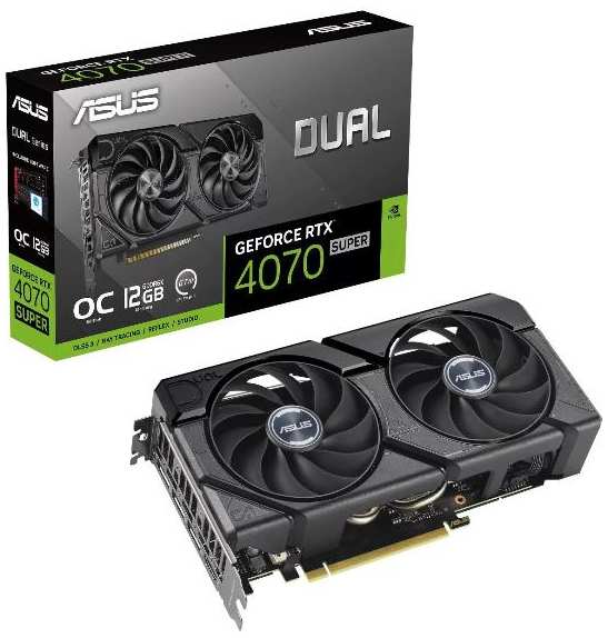 Видеокарта ASUS Dual GeForce RTX 4070 SUPER EVO OC Edition 12GB GDDR6X (90YV0KC0-M0NA00) 37244746435