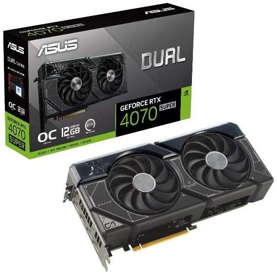 Видеокарта ASUS Dual GeForce RTX 4070 SUPER OC Edition 12GB GDDR6X (90YV0K82-M0NA00) 37244746454