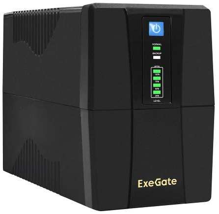 Источник бесперебойного питания ExeGate Power Back BNB-1000.LED.AVR.4C13.RJ.USB