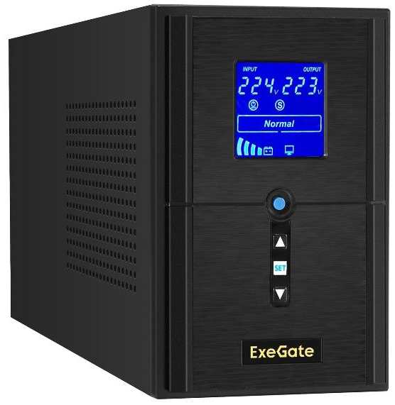 Источник бесперебойного питания ExeGate SineTower SZ-1000.LCD.AVR.2SH.1C13.USB