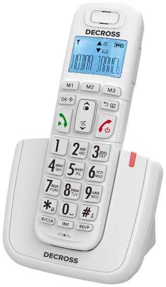 Телефон DECT DECROSS DC1014 Белый 37244775216