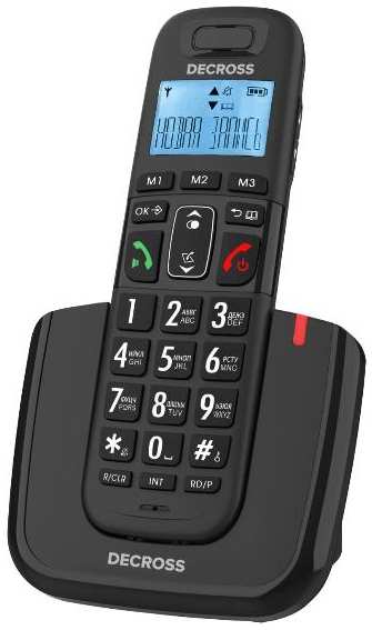 Телефон DECT DECROSS DC1013 Черный 37244775218