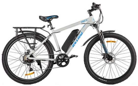 Электрический велосипед Intro Sport XT серо-синий 37244784384