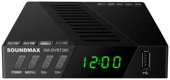 Приемник телевизионный DVB-T2 Soundmax SM-DVBT280
