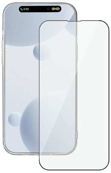 Защитное стекло Deppa 2.5D Full Glue iPhone 15 Plus черная рамка 2 шт