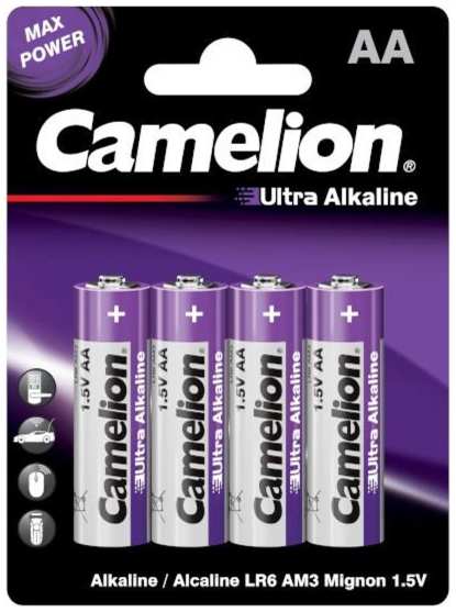 Батарейка алкалиновая (щелочная) Camelion LR6-BP4UT