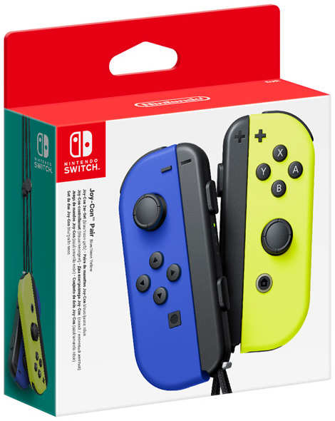 Геймпад для Switch Nintendo 2шт, Joy-Con синий/неоновый желтый 3724496730