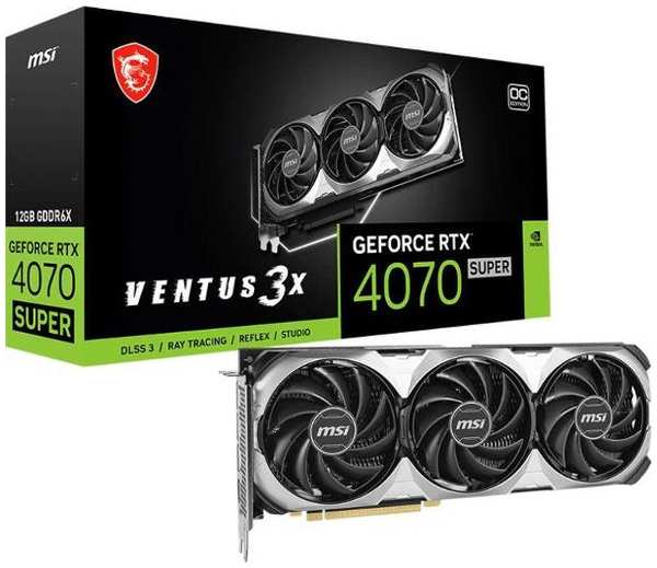 Видеокарта MSI NVIDIA GeForce RTX 4070 SUPER VENTUS 3X OC 12GB 372622670