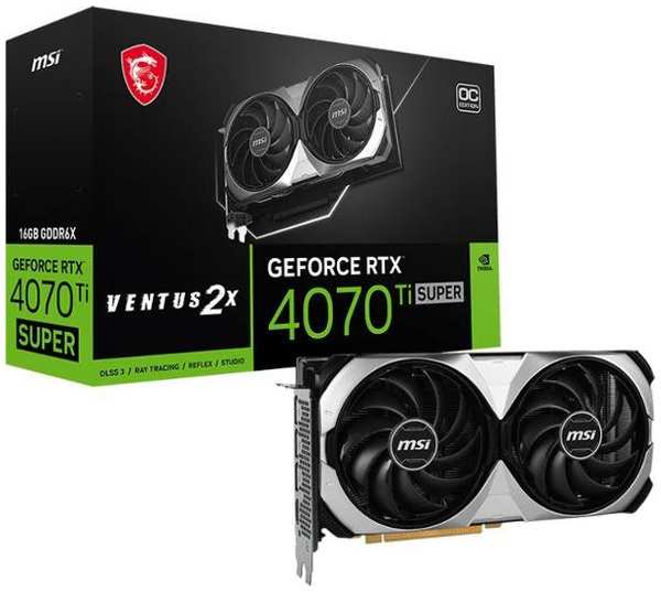 Видеокарта MSI NVIDIA GeForce RTX 4070 TI SUPER 16G VENTUS 2X OC 372622673