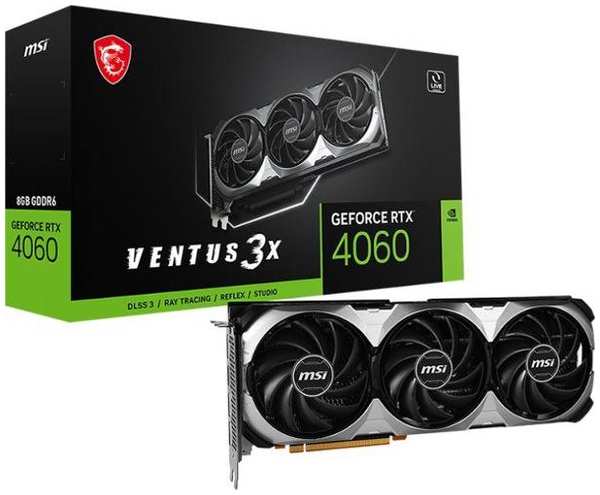 Видеокарта MSI NVIDIA GeForce RTX 4060 VENTUS 3X 8G 372622685