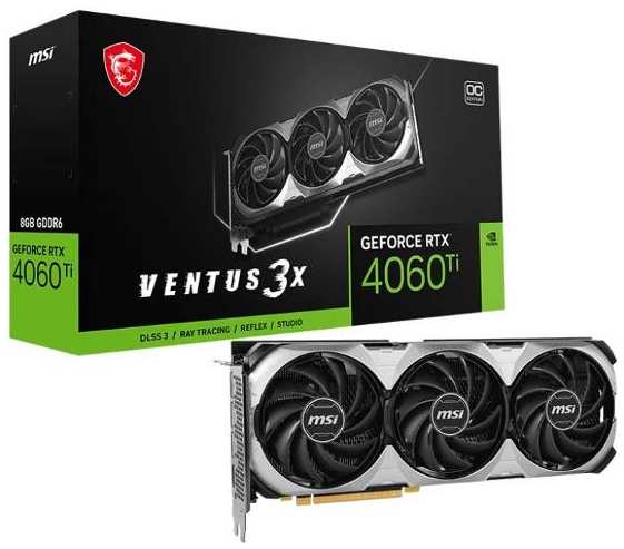 Видеокарта MSI GeForce RTX 4060 Ti VENTUS 3X E 8G OC 372622850