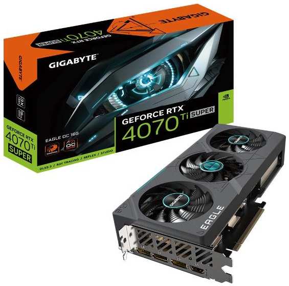 Видеокарта GIGABYTE NVIDIA GeForce RTX 4070 Ti SUPER EAGLE OC 16G 372622876