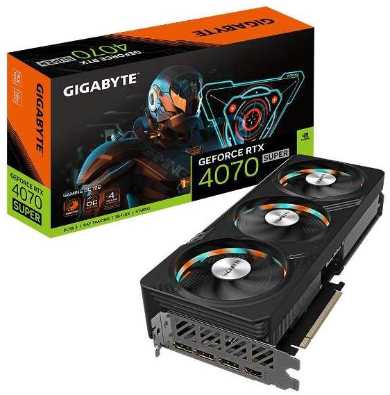 Видеокарта GIGABYTE NVIDIA GeForce RTX 4070 SUPER GAMING OC 12GB