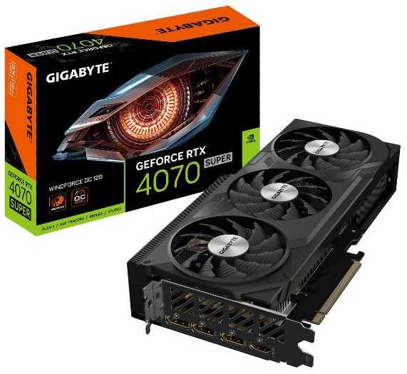 Видеокарта GIGABYTE NVIDIA GeForce RTX 4070 SUPER WINDFORCE OC 12GB 372622889