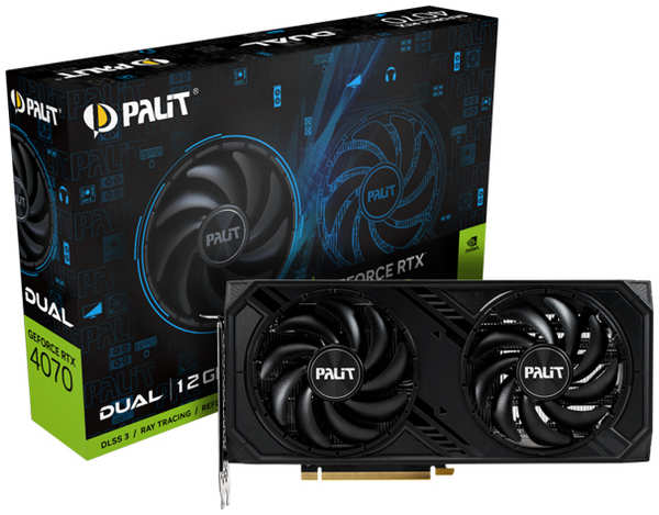 Видеокарта Palit RTX4070 DUAL 12GB (NED4070S19K9-1047D)