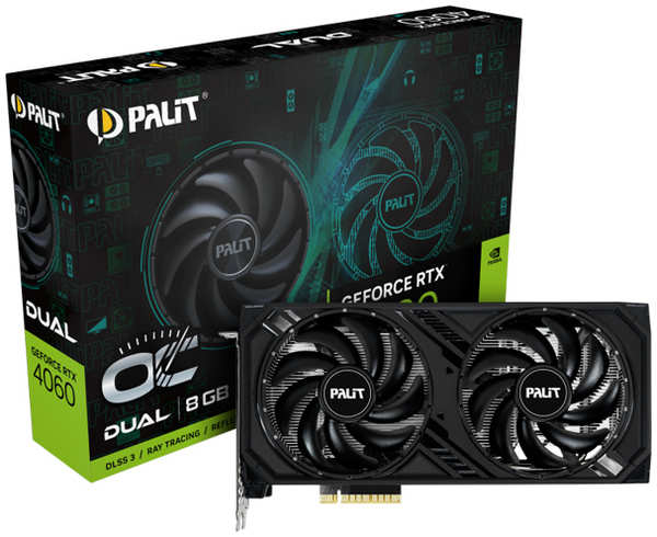 Видеокарта Palit RTX4060 DUAL 8GB (NE64060T19P1-1070D)