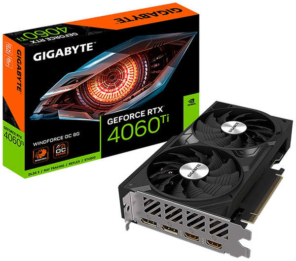 Видеокарта GIGABYTE RTX4060Ti WINDFORCE OC 8GB ATX RTL (GV-N406TWF2OC 372662331