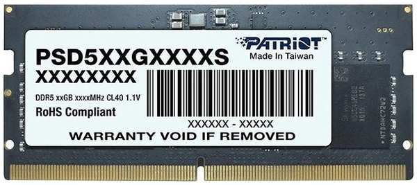Оперативная память Patriot Memory DDR5 32GB 4800MHz SO-DIMM (PSD532G48002S) 372663638