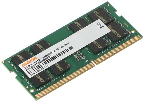 Оперативная память Digma DDR4 32GB 2666MHz SO-DIMM (DGMAS42666032D) 372663690