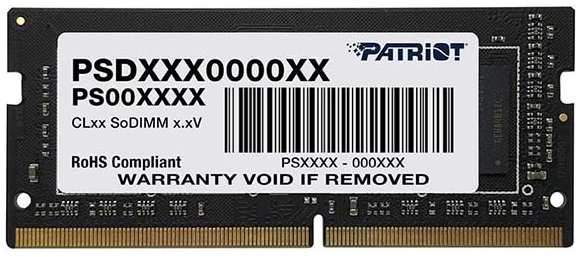 Оперативная память Patriot 8GB Signature DDR4 3200Mhz (PSD48G320081S) 372669936