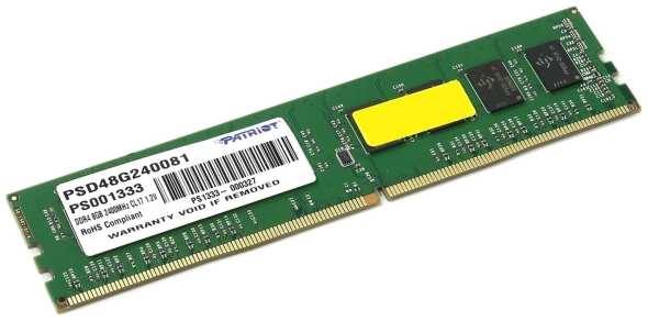 Оперативная память Patriot Memory 8GB Signature DDR4 2400Mhz (PSD48G240081) 372669967