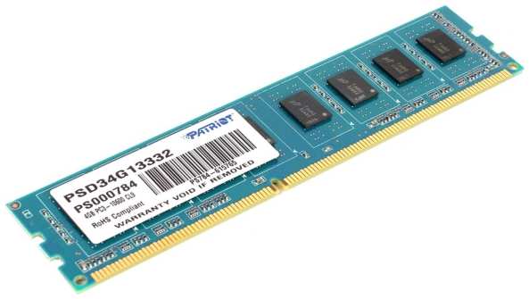 Оперативная память Patriot Memory 4GB Signature DDR3 1333Mhz (PSD34G13332) 372669983