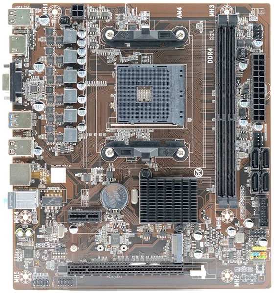 Материнская плата AFOX B450D4-MA-V4 motherboard AMD B450, AMD Socket AM4, 1000Mbps, Micro-ATX 372673716