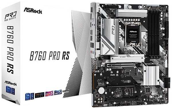Материнская плата ASRock B760 PRO RS Soc-1700 Intel B760 4xDDR5 ATX AC 97 8ch(7.1) 2.5Gg RAID+HDMI+D