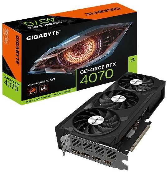 Видеокарта GIGABYTE GeForce RTX 4070 WINDFORCE OC 12GB