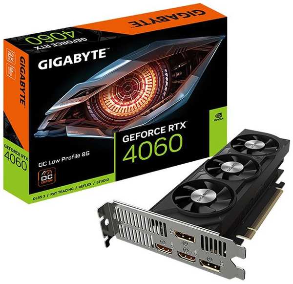 Видеокарта GIGABYTE GeForce RTX4060 OC Low Profile 8GB GDDR6 GV-N4060