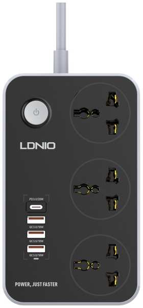 Удлинитель LDNIO SC3412 2м, 3 розетки, 4*USB (LD_B4612) 372829073