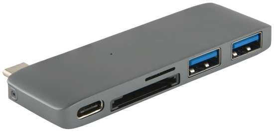 Сетевой адаптер для ноутбуков Red Line Type-C 5 in 1 серый 372834873