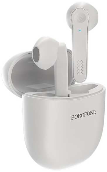 Наушники True Wireless Borofone с микрофоном BE49 Serenity, белые
