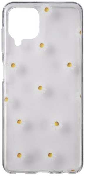 Накладка силиконовая Barn&Hollis для Samsung Galaxy M12 прозрачная с принтом (ромашки)