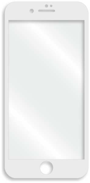 Защитное стекло LuxCase iPhone 7/8 Plus 5,5″ антиблик, Front, Белая рамка
