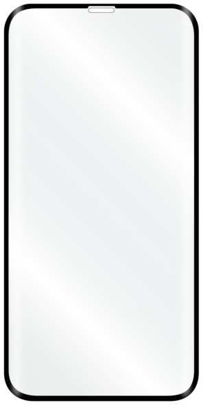 Защитное стекло LuxCase iPhone X/XS, прозрачное, 0,33 мм, черная рамка