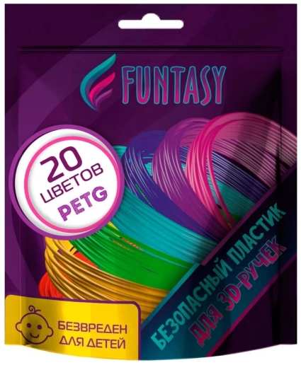 Пластик для 3d ручки Funtasy PETG 20цв.*5м