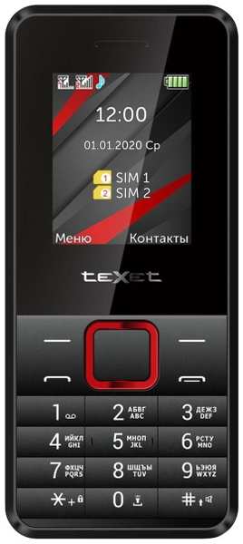 Мобильный телефон teXet TM-207 Black/Red 3774412954
